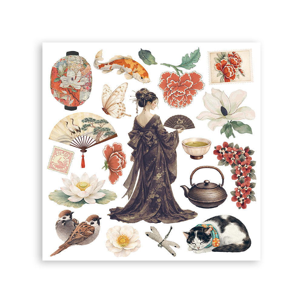 Stamperia ORIENTAL GARDEN Rub On ASSORTMENT KIT #DFLRBX19