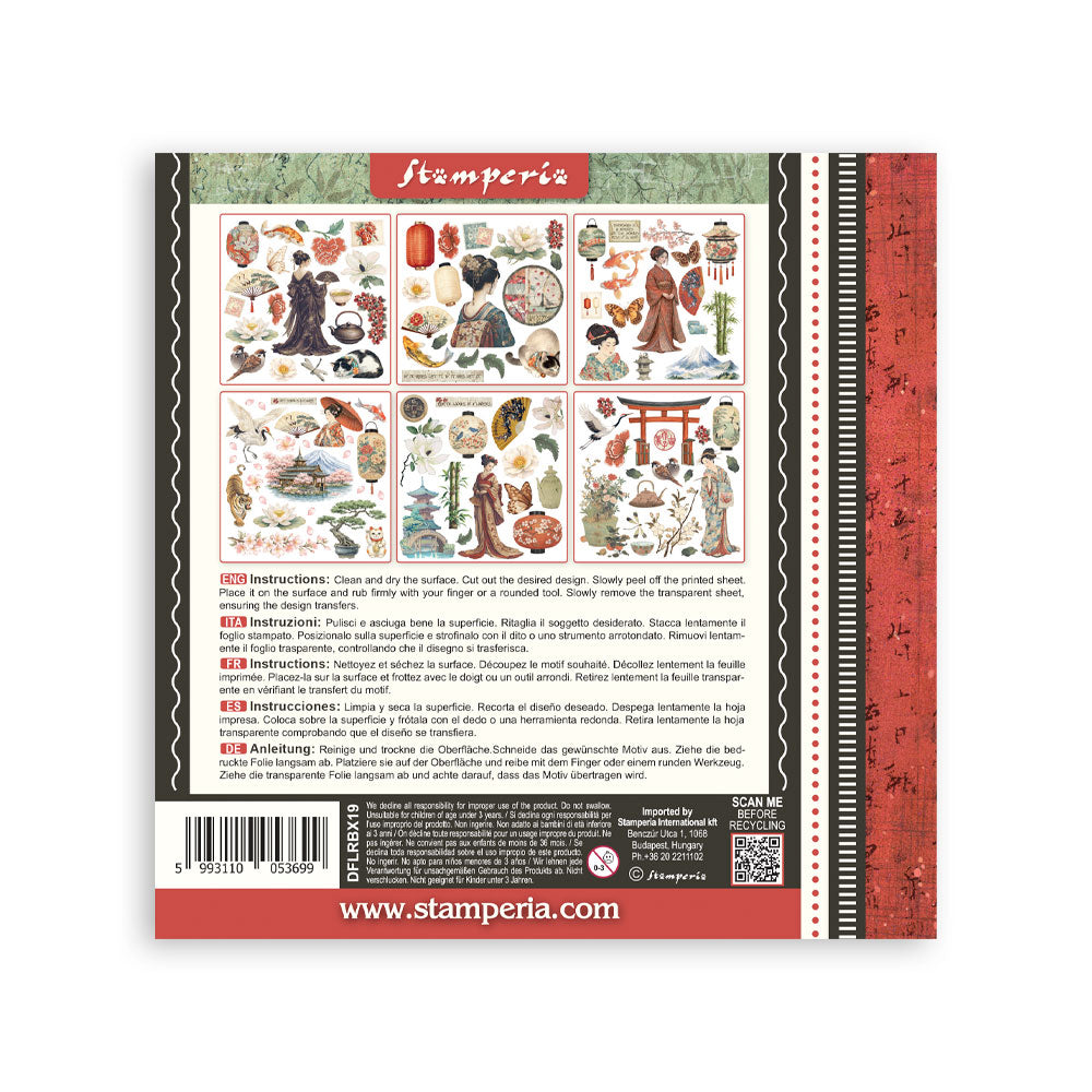 Stamperia ORIENTAL GARDEN Rub On ASSORTMENT KIT #DFLRBX19