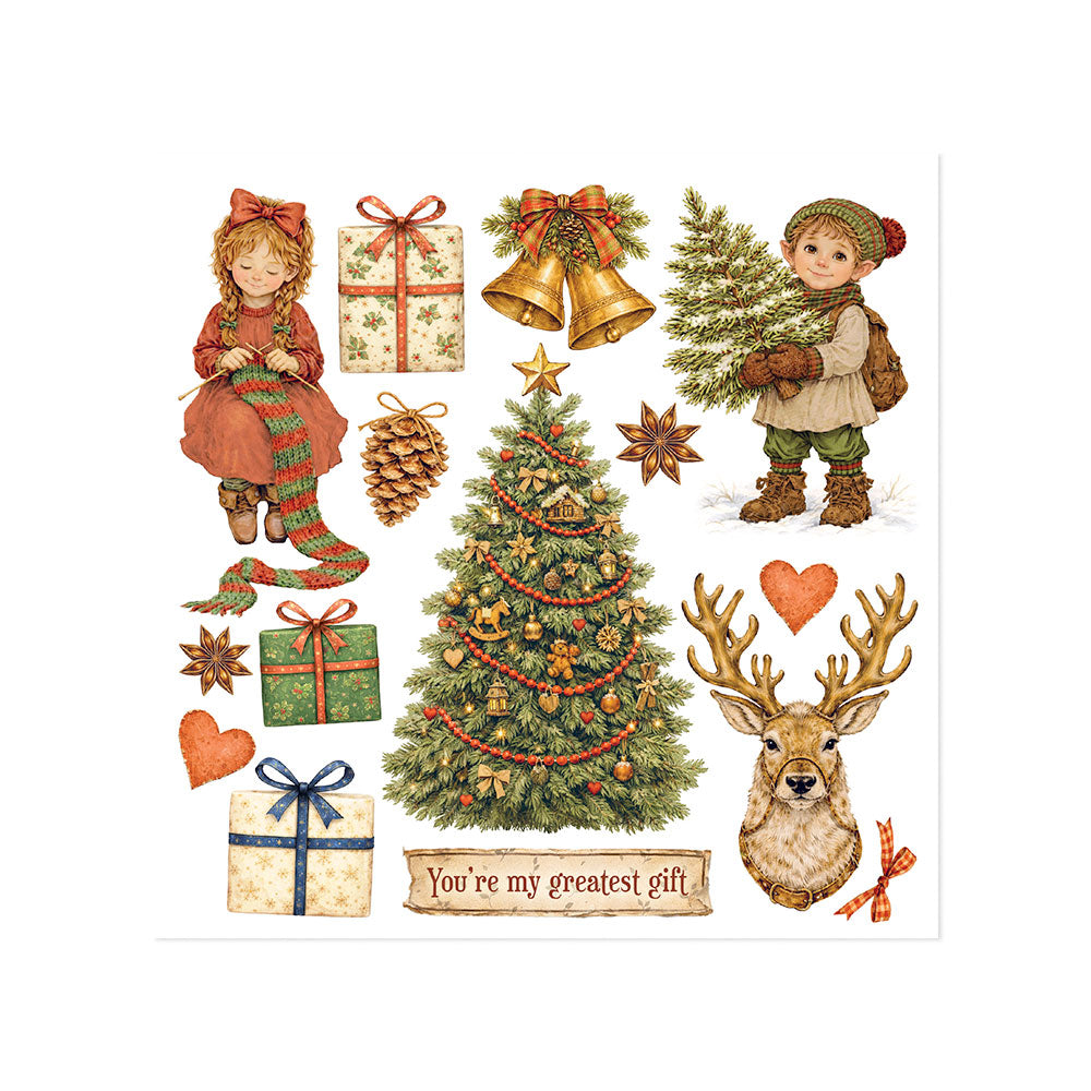 Stamperia SILENT NIGHT Christmas Rub On ASSORTMENT Kit #DFLRBX20