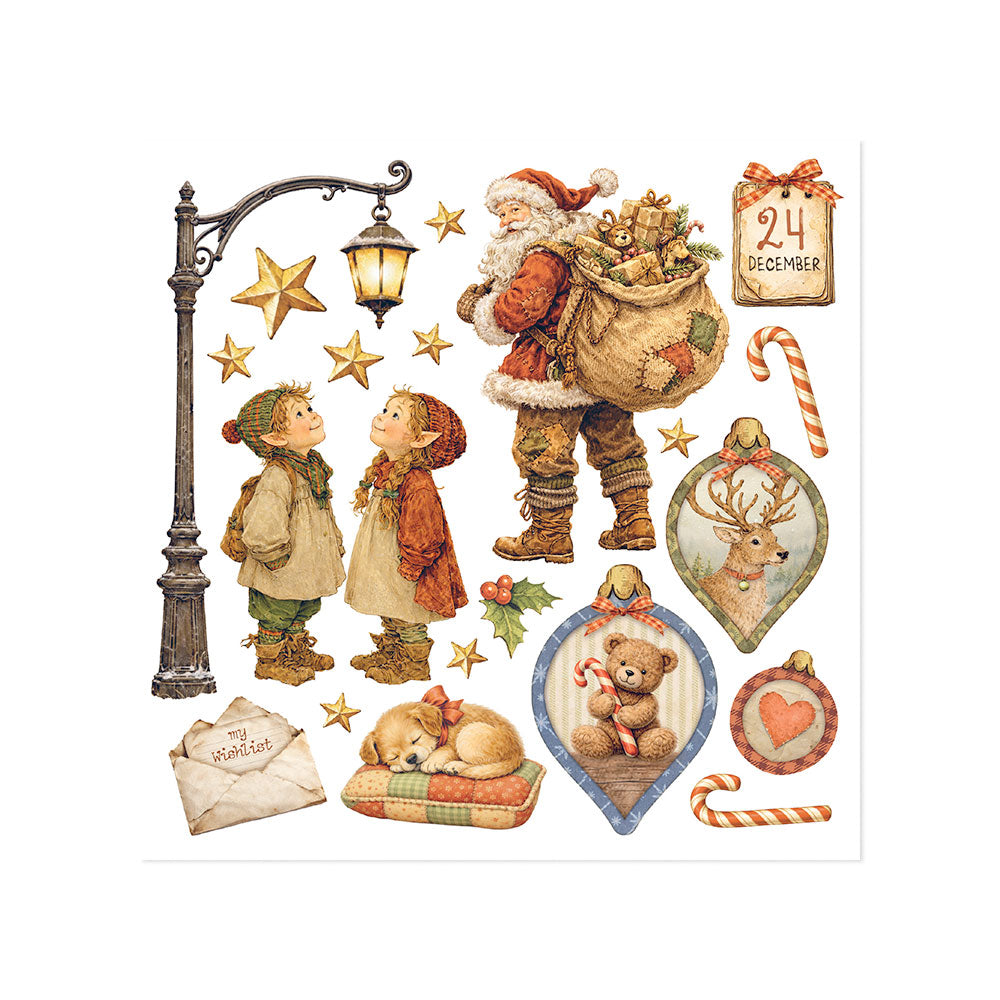 Stamperia SILENT NIGHT Christmas Rub On ASSORTMENT Kit #DFLRBX20
