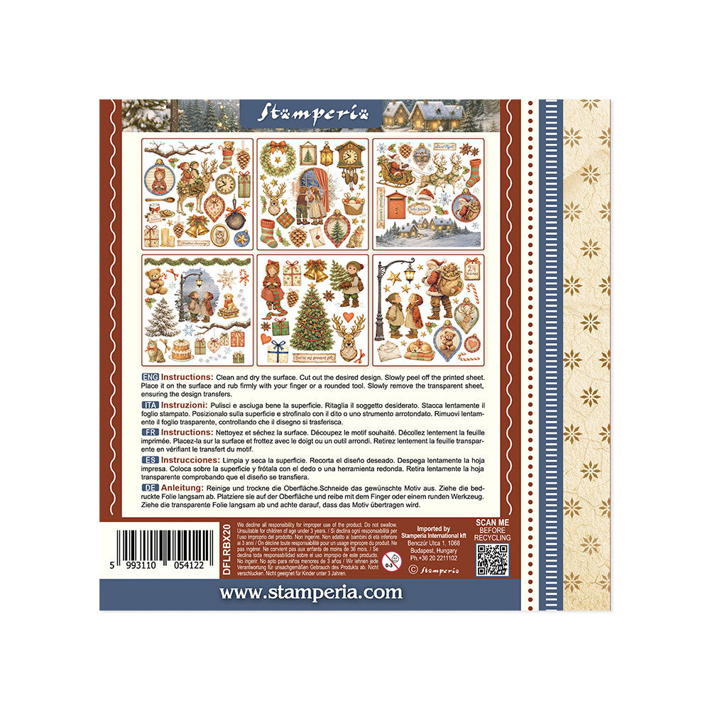 Stamperia SILENT NIGHT Christmas Rub On ASSORTMENT Kit #DFLRBX20