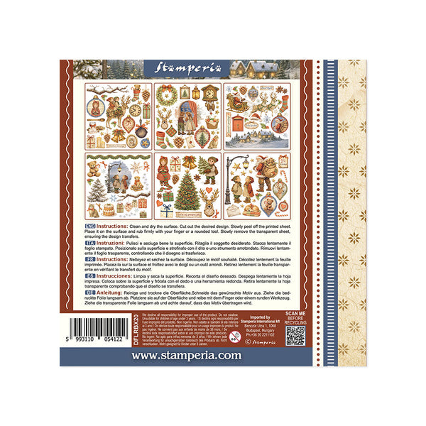 Stamperia SILENT NIGHT Christmas Rub On ASSORTMENT Kit #DFLRBX20