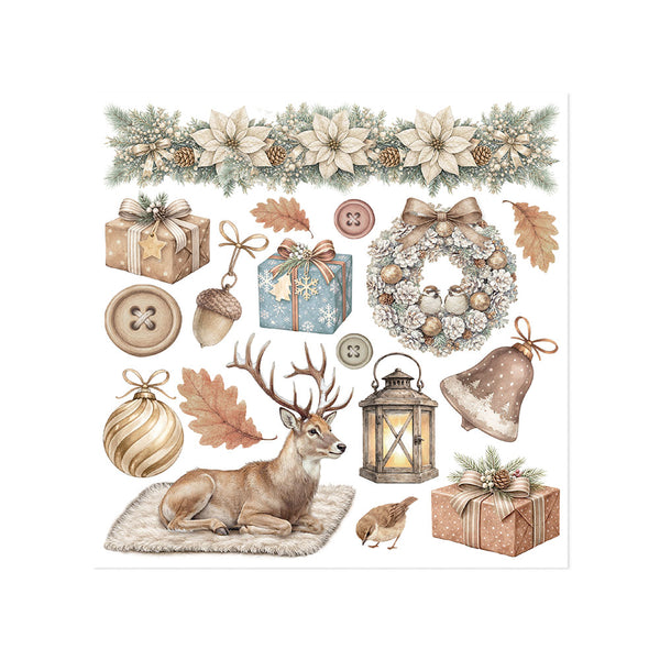 Stamperia WHITE CHRISTMAS Christmas Rub On ASSORTMENT Kit #DFLRBX21