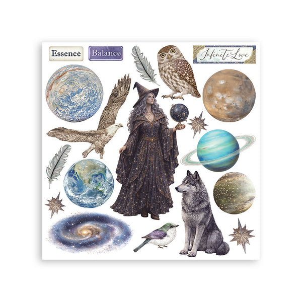 Stamperia COSMOS Rub On 6.1" X 6.1" ASSORTMENT KIT Small #DFLRBX22