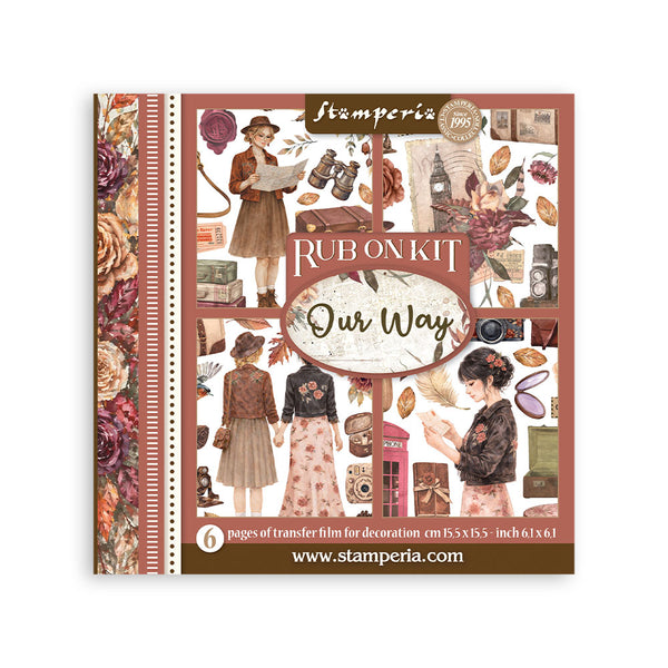 Stamperia OUR WAY Rub On 6.1" X 6.1" ASSORTMENT KIT #DFLRBX23