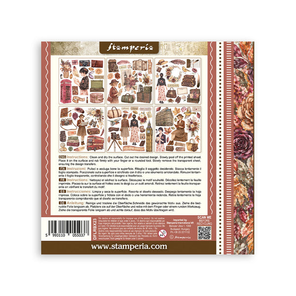 Stamperia OUR WAY Rub On 6.1" X 6.1" ASSORTMENT KIT #DFLRBX23