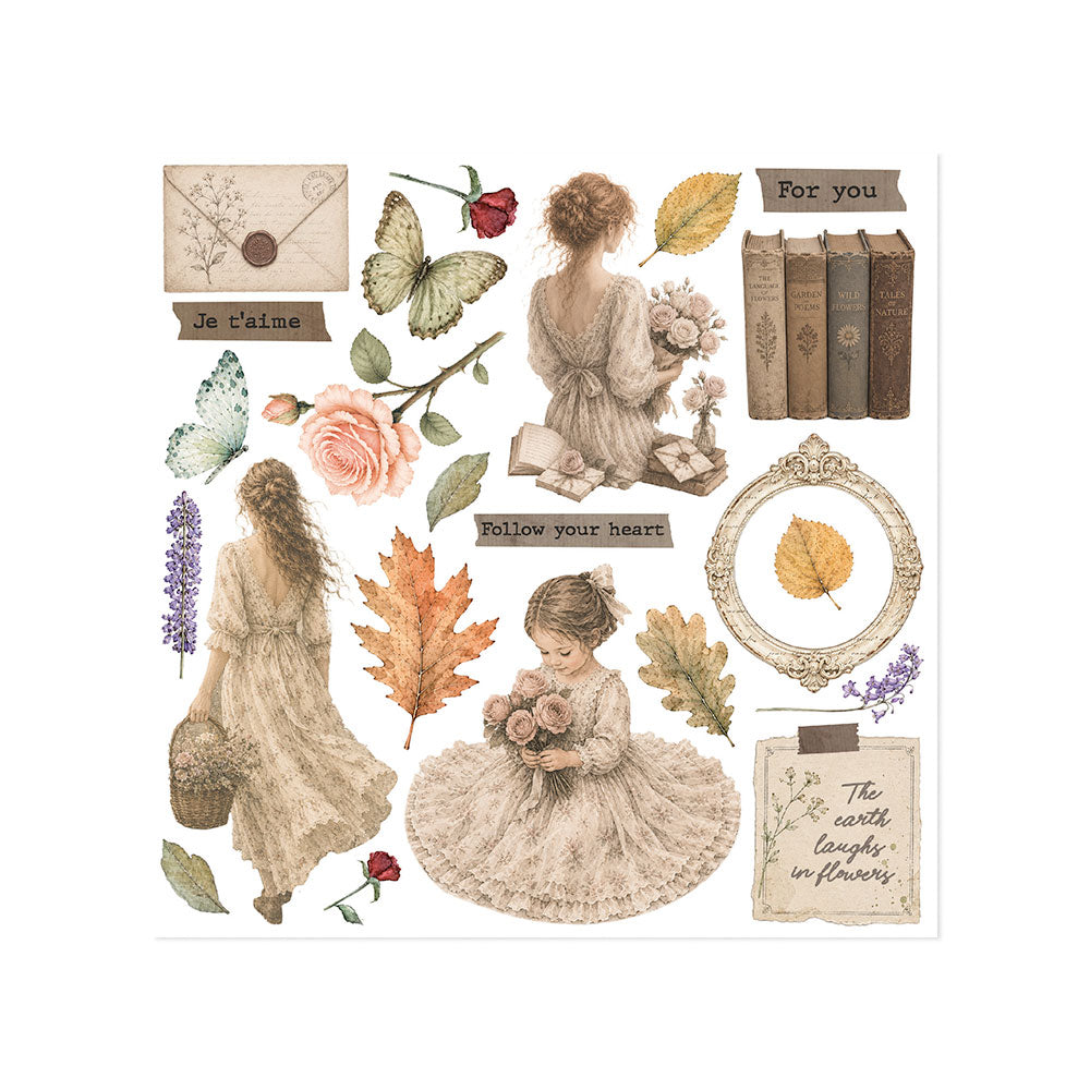 Stamperia FLOWERS and POEMS Rub On 6.1