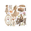 Stamperia FLOWERS and POEMS Rub On 6.1" X 6.1" ASSORTMENT KIT #DFLRBX24