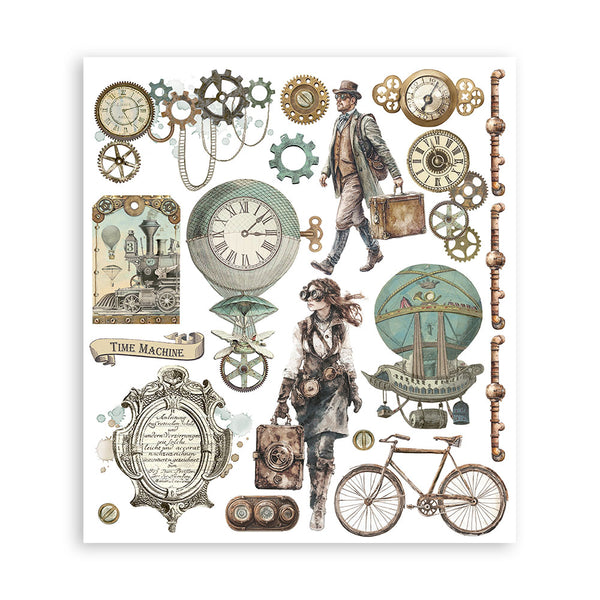 Stamperia VOYAGES FANTASTIQUES Large Rub On Selection 20,5x23cm  #DFLRBXG01