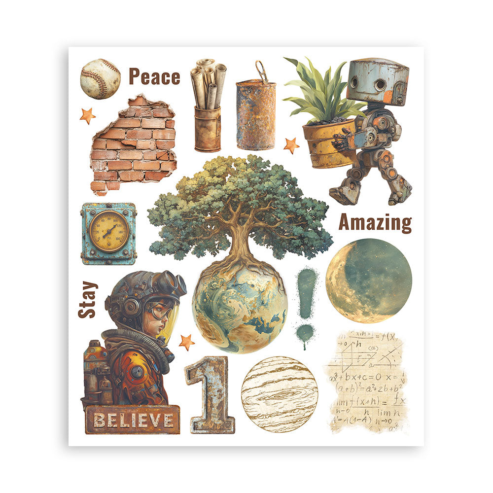 Stamperia A NEW BEGINNING Large Rub On Selection 20,5x23cm  #DFLRBXG03