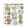 Stamperia GARDENS OF TIME Large Rub On Selection 20,5x23cm  #DFLRBXG04