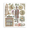Stamperia GARDENS OF TIME Large Rub On Selection 20,5x23cm  #DFLRBXG04
