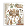 Stamperia SYMPHONY - LARGE Rub On Selection 20,5x23cm  #DFLRBXG09