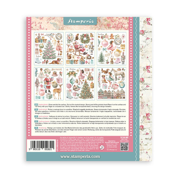 Stamperia WINTER MAGIC - LARGE Rub On Selection 20,5x23cm  #DFLRBXG10