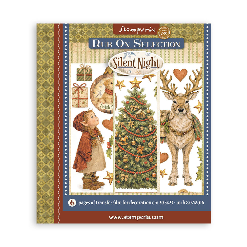 Stamperia SILENT NIGHT CHRISTMAS - LARGE Rub On Selection 20,5x23cm  #DFLRBXG12