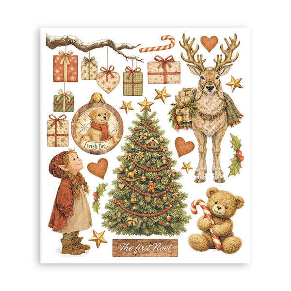 Stamperia SILENT NIGHT CHRISTMAS - LARGE Rub On Selection 20,5x23cm  #DFLRBXG12