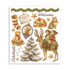 Stamperia SILENT NIGHT CHRISTMAS - LARGE Rub On Selection 20,5x23cm  #DFLRBXG12