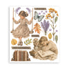 Stamperia FLOWERS and POEMS - LARGE Rub On Selection 20,5x23cm  #DFLRBXG16