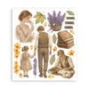 Stamperia FLOWERS and POEMS - LARGE Rub On Selection 20,5x23cm  #DFLRBXG16