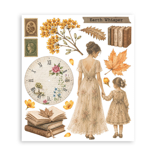 Stamperia FLOWERS and POEMS - LARGE Rub On Selection 20,5x23cm  #DFLRBXG16