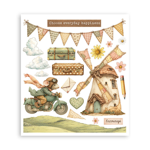 Stamperia COZY FAMILY - LARGE Rub On Selection 20,5x23cm  #DFLRBXG17