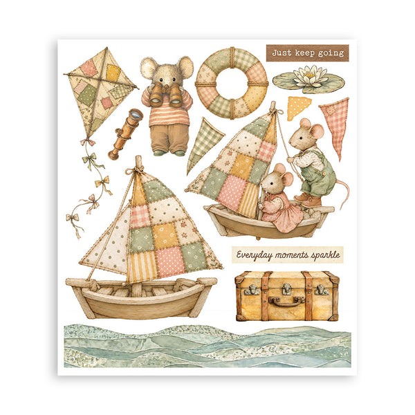 Stamperia COZY FAMILY - LARGE Rub On Selection 20,5x23cm  #DFLRBXG17