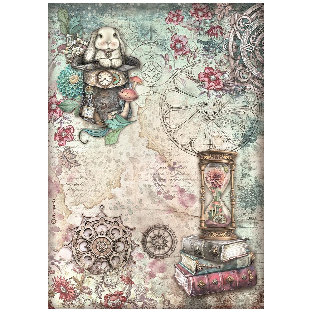 STAMPERIA MASTER OF MAGIC - HOURGLASS Decoupage Rice Paper A4 #DFSA41007