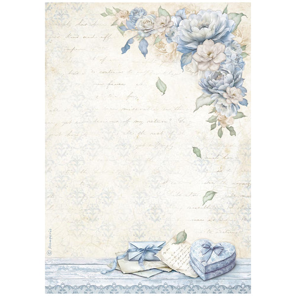 Stamperia TIMELESS - HEART BOX A4 Decoupage Rice Paper #DFSA41034