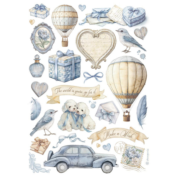 Stamperia TIMELESS - MIXED ELEMENTS A4 Decoupage Rice Paper #DFSA41037