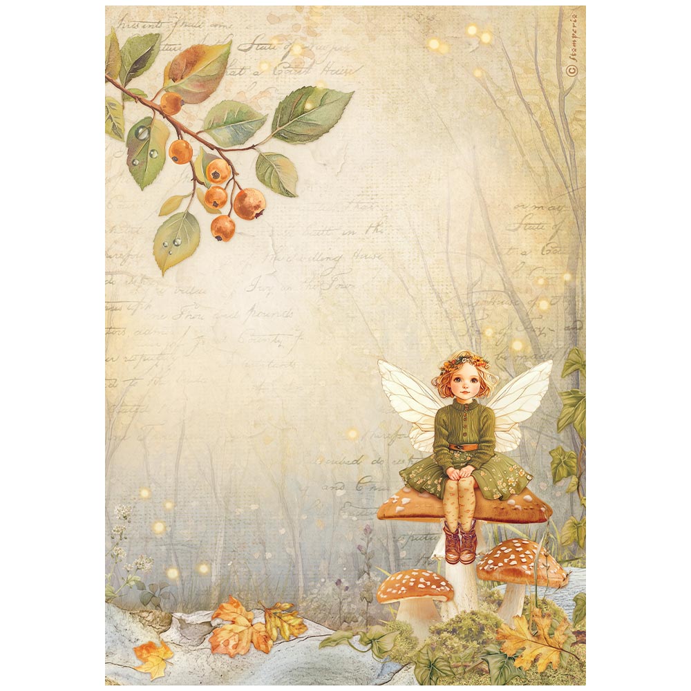 Stamperia WHISPERING WOODS - FAIRY Decoupage Rice Paper A4 #DFSA41059