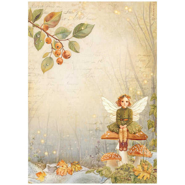 Stamperia WHISPERING WOODS - FAIRY Decoupage Rice Paper A4 #DFSA41059
