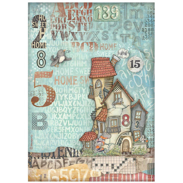 Stamperia FURRY FRIENDS - HOUSE Decoupage Rice Paper A4 #DFSA41065