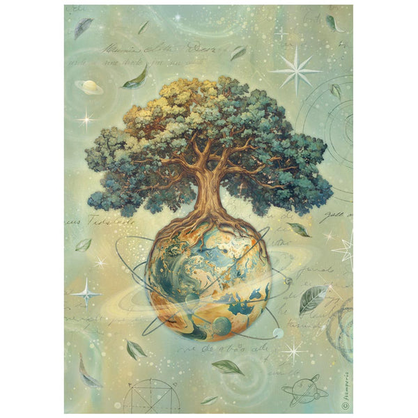 Stamperia A NEW BEGINNING - THE WORLD TREE Decoupage Rice Paper A4 #DFSA41110