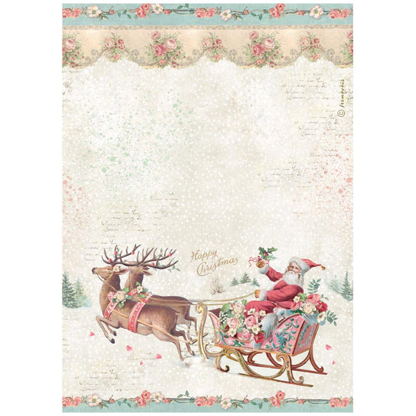 Stamperia WINTER MAGIC - SANTA CLAUS Christmas - Decoupage Rice Paper A4 #DFSA41134