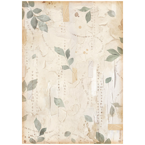 Stamperia Create Happiness Secret Diary LEAVES A4 Decoupage Rice Paper #DFSA4866