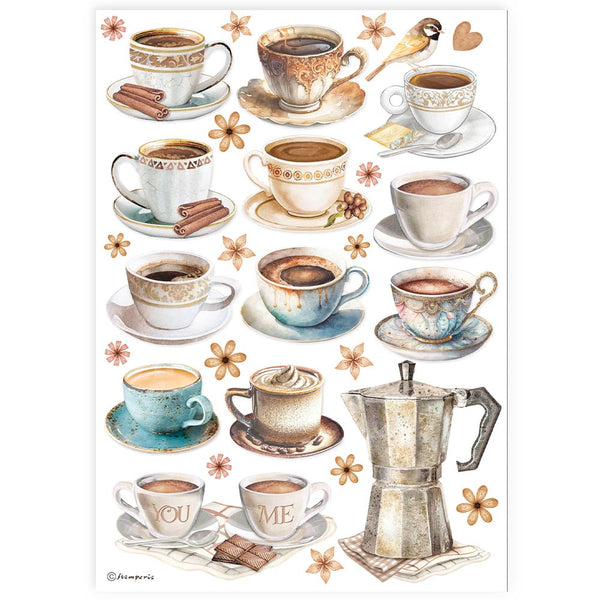 Stamperia Best Sellers CUPS A4 Decoupage Rice Paper #DFSA4912