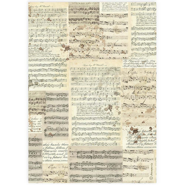 Stamperia Best Sellers MUSIC A4 Decoupage Rice Paper #DFSA4915