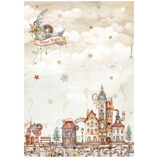 STAMPERIA GEAR UP FOR CHRISTMAS COZY HOUSES A4 Decoupage Rice Paper #DFSA4936