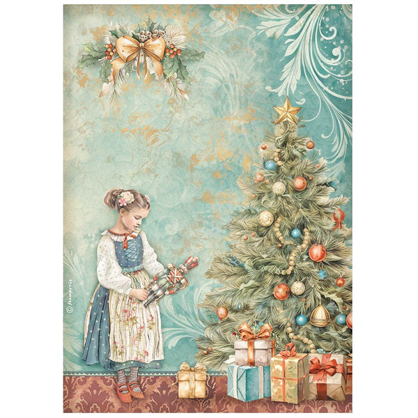 STAMPERIA Christmas The NUTCRACKER CHRISTMAS TREE A4 Decoupage Rice Paper #DFSA4941