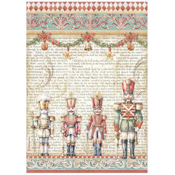 STAMPERIA Christmas The NUTCRACKER SOLDIERS A4 Decoupage Rice Paper #DFSA4942