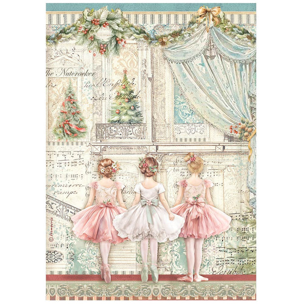 STAMPERIA Christmas The NUTCRACKER BALLET A4 Decoupage Rice Paper #DFSA4943