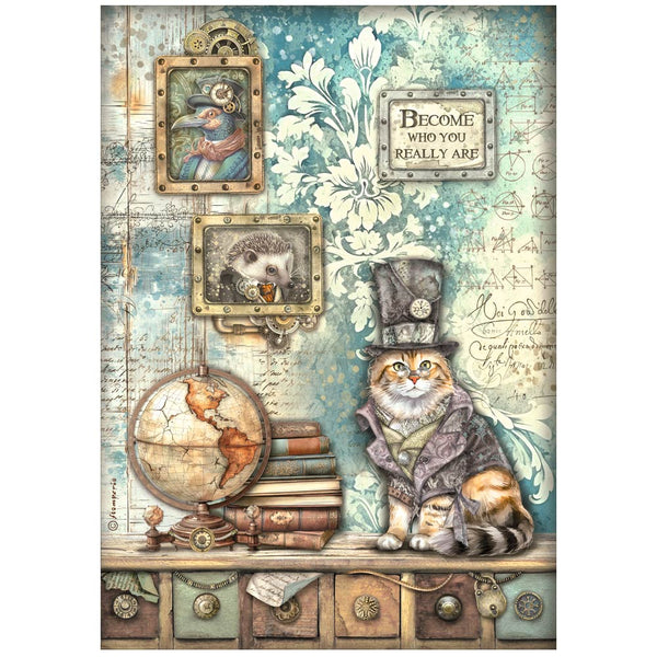 Stamperia ALTEREGO CAT A4 Decoupage Rice Paper #DFSA4955