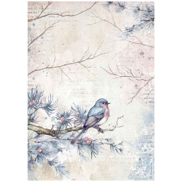 STAMPERIA Create Happiness DEWDROPS BIRD A4 Decoupage Rice Paper #DFSA4973