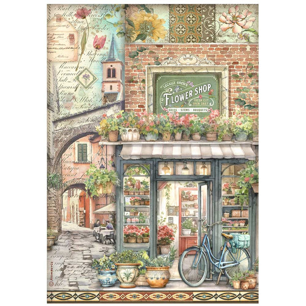 Stamperia ART OF TRAVELLING - FARMER'S MARKET A4 Decoupage Rice Paper #DFSA4977