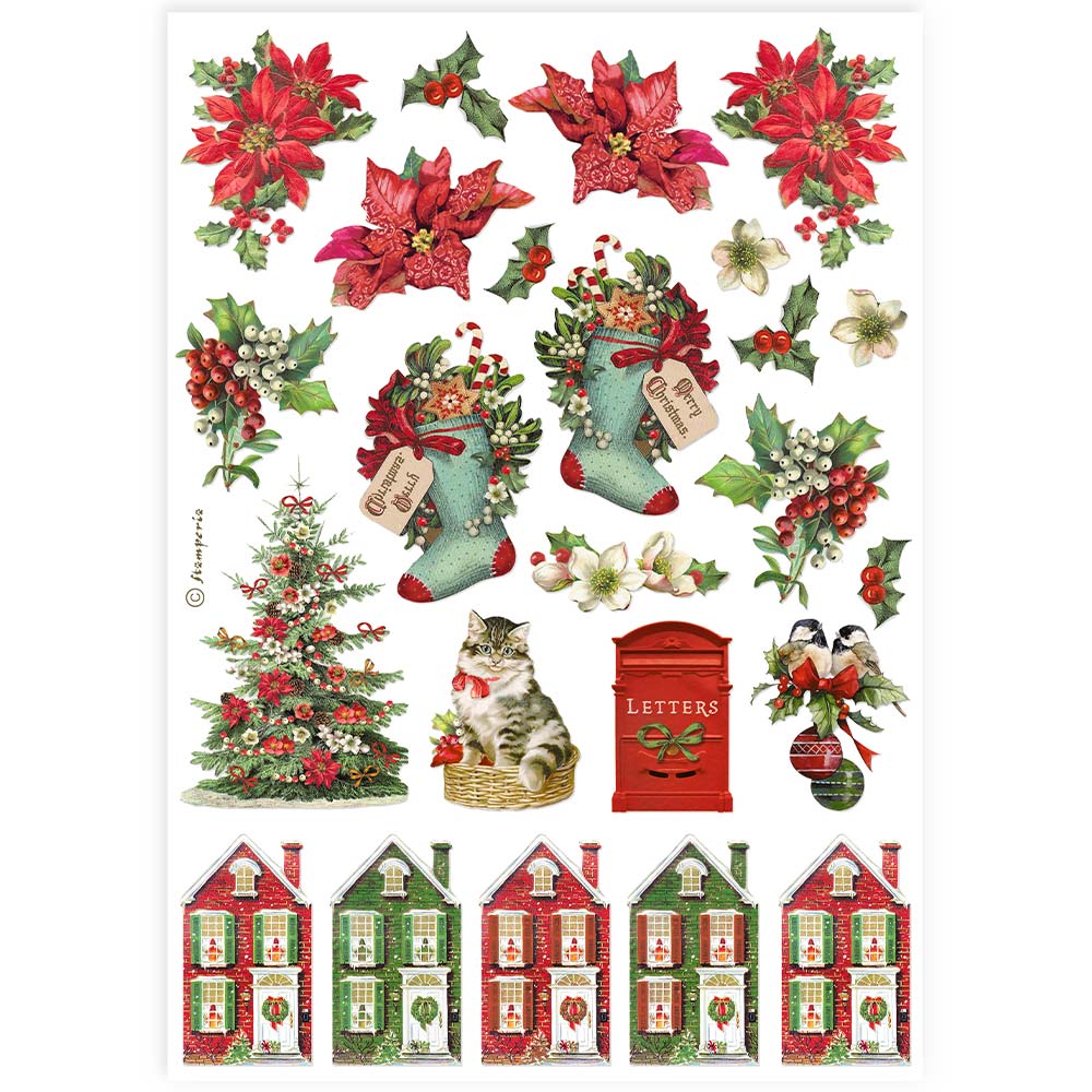 Stamperia CLASSIC CHRISTMAS A4 Decoupage Rice Paper SELECTION   6 Sheets #DFSA4XCX