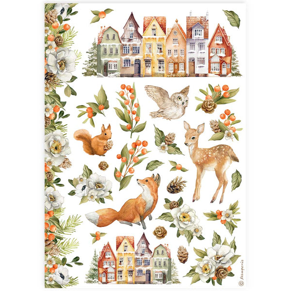Stamperia CLASSIC CHRISTMAS A4 Decoupage Rice Paper SELECTION   6 Sheets #DFSA4XCX