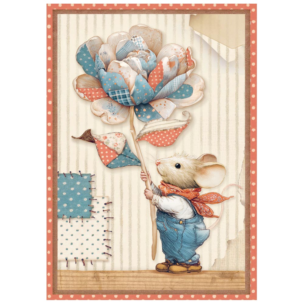 Stamperia FAMILY MINI A6 Assorted Decoupage Rice Paper 8 sheets #DFSA6X03