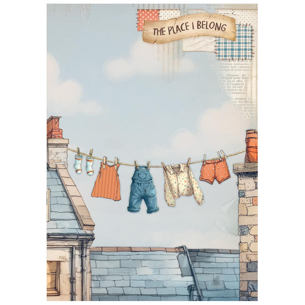 Stamperia FAMILY MINI A6 Assorted Decoupage Rice Paper 8 sheets #DFSA6X03