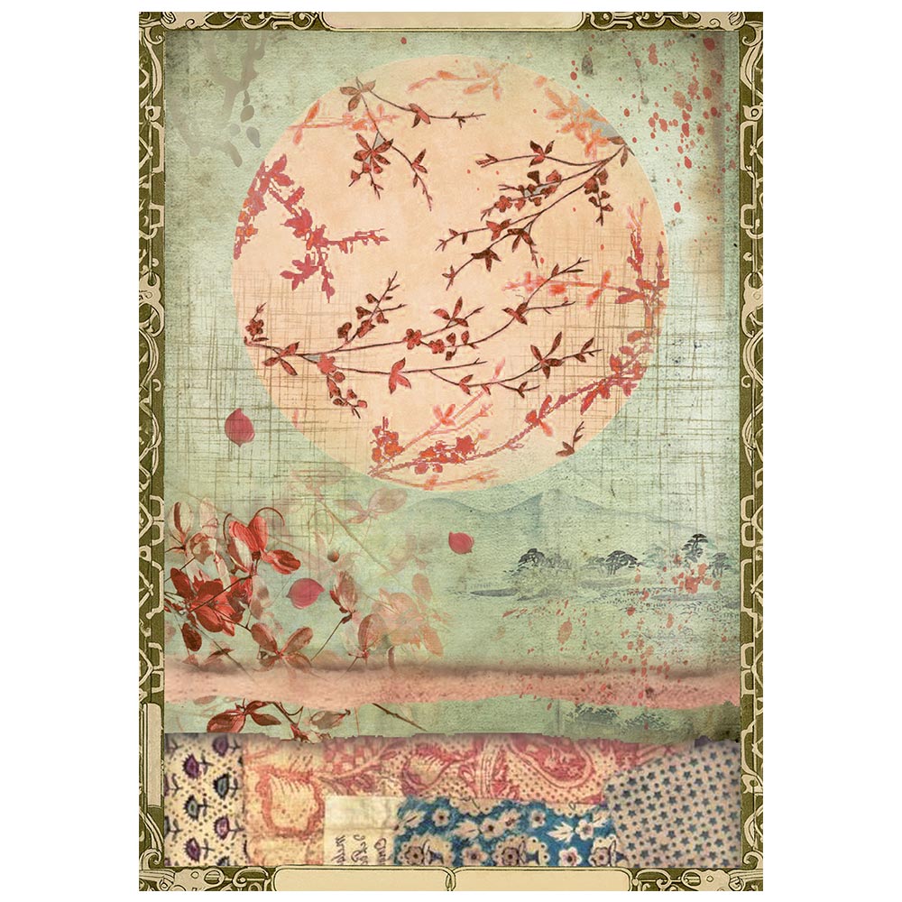 Stamperia ORIENTAL GARDEN - A6 Selection Decoupage Rice Paper 8 sheets #DFSA6X08