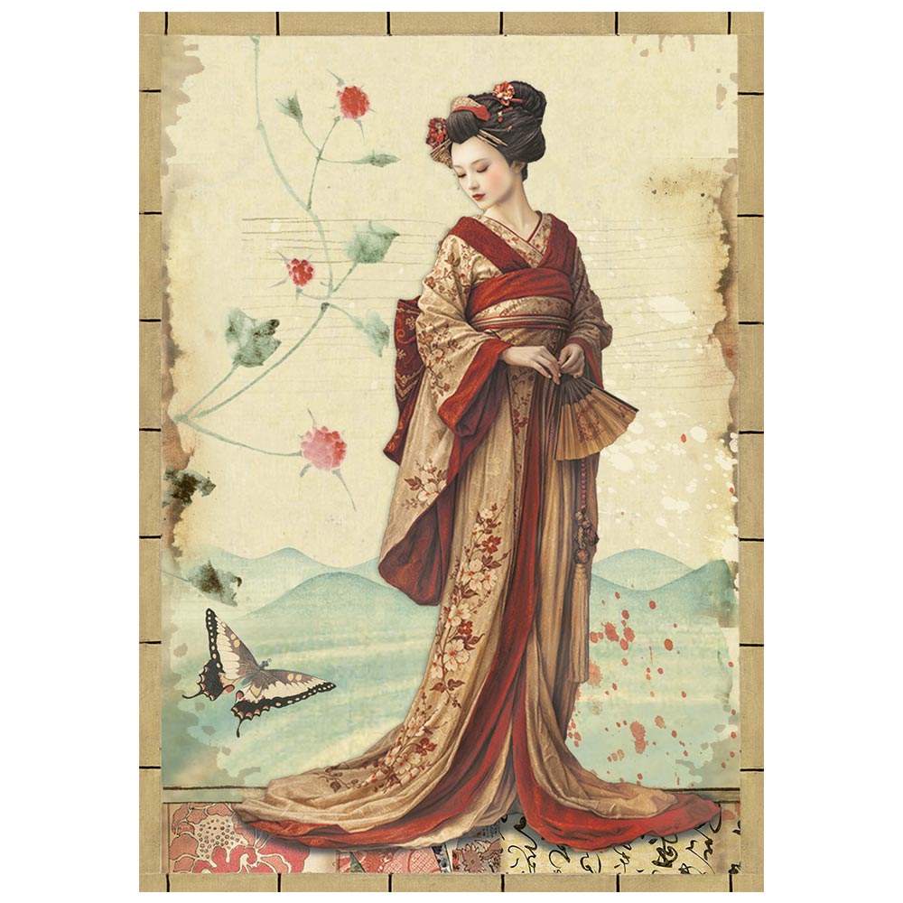 Stamperia ORIENTAL GARDEN - A6 Selection Decoupage Rice Paper 8 sheets #DFSA6X08